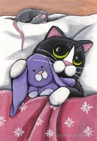 Нарисованные коты от Lisa Marie Robinson