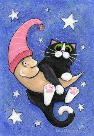 Нарисованные коты от Lisa Marie Robinson