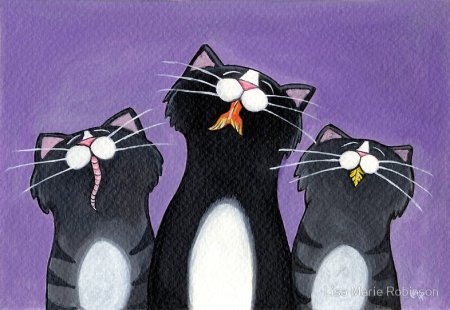 Нарисованные коты от Lisa Marie Robinson
