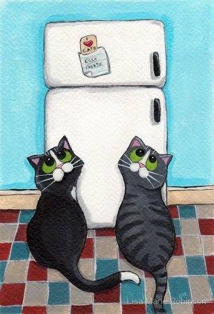 Нарисованные коты от Lisa Marie Robinson