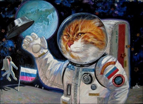 Художник Александр Завалий и его серия картин про эпических котов.