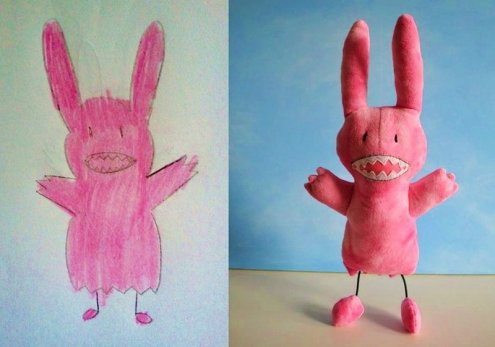 Игрушки по детским рисункам от Венди Цао