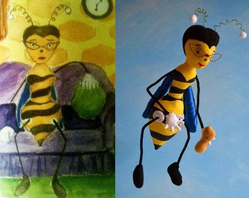 Игрушки по детским рисункам от Венди Цао