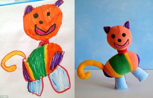 Игрушки по детским рисункам от Венди Цао