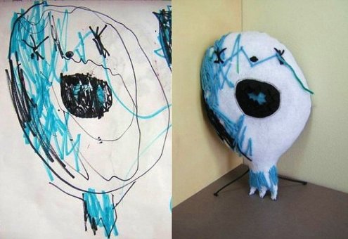 Игрушки по детским рисункам от Венди Цао