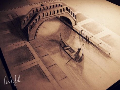 Трехмерные рисунки карандашом