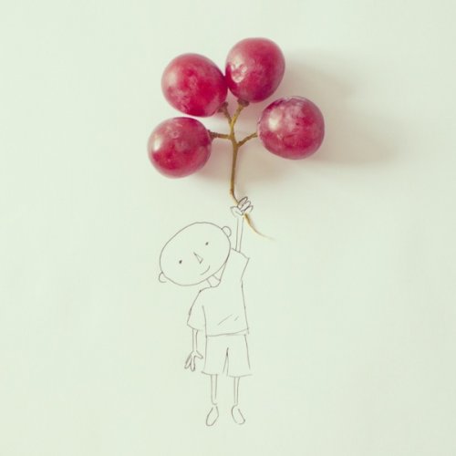 Серия милых иллюстраций под названием Instagram Experiments.