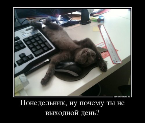 Демотиваторы про понедельник