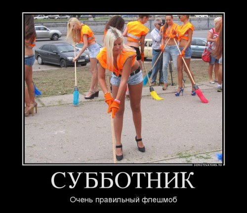 Демотиваторы про субботник